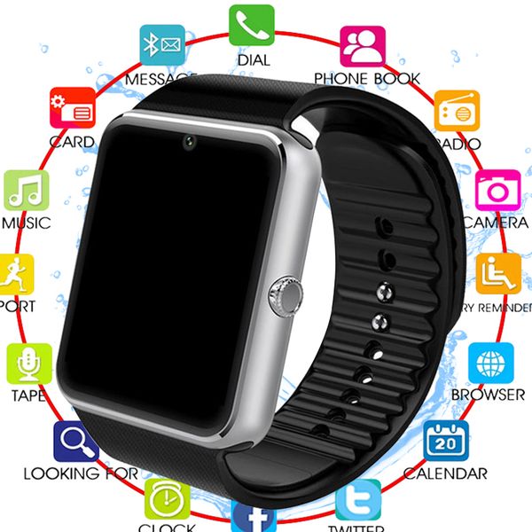 new bluetooth smart watch men gt08 with touch screen big battery support tf sim card camera for ios iphone android phone, Slivery;brown
new bluetooth smart watch men gt08 with touch screen big battery support tf sim card camera for ios iphone android phone, Slivery;brown