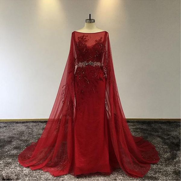 vintage red lace appliuqed mermaid prom dresss luxury beaded evening gown with shawl long formal party pageant dresses, Black
vintage red lace appliuqed mermaid prom dresss luxury beaded evening gown with shawl long formal party pageant dresses, Black