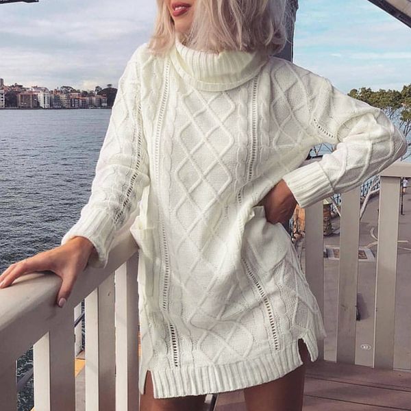 sweater dress autumn ladies knitted turtleneck women's sweaters 2019 new solid color thick warm winter dress d25, Black;gray
sweater dress autumn ladies knitted turtleneck women's sweaters 2019 new solid color thick warm winter dress d25, Black;gray