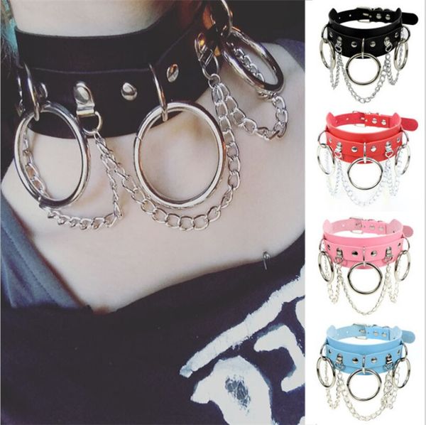 leather choker collar for women goth punk choker chain silver color harajuku collar chocker bondage party jewelry, Golden;silver 
leather choker collar for women goth punk choker chain silver color harajuku collar chocker bondage party jewelry, Golden;silver