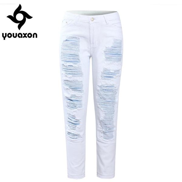 2094 youaxon women`s brand new boyfriend white mid waist straight patchwork ripped denim pants jeans for women jean capris, Blue
2094 youaxon women`s brand new boyfriend white mid waist straight patchwork ripped denim pants jeans for women jean capris, Blue
