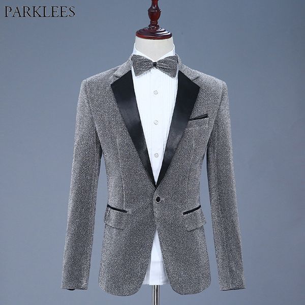 mens one button peaked lapel glitter blazer with bowtie nightclub dj prom shiny suit jacket male paty stage clothes for singers, White;black
mens one button peaked lapel glitter blazer with bowtie nightclub dj prom shiny suit jacket male paty stage clothes for singers, White;black