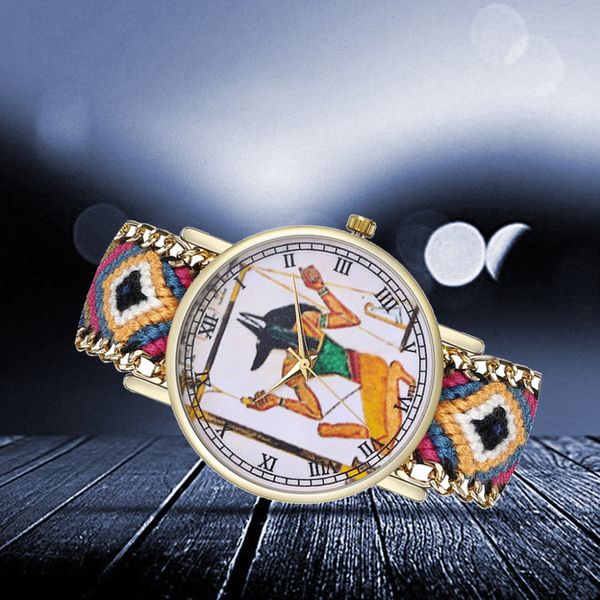 

ladies quartz wristwatch dropshipping women watch roman numerals braided rope bracelet watch fashion casual gift clock reloj2019, Slivery;brown