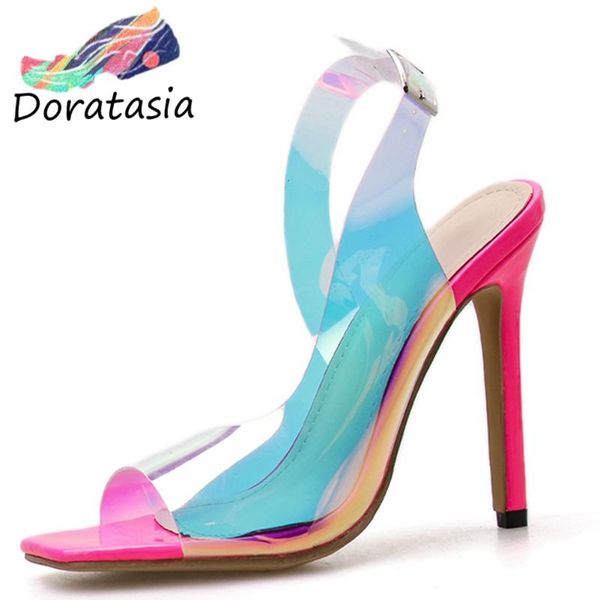 doratasia women open toe buckle strap high heels pvc shoes party dress party sandals women summer sandals, Black
doratasia women open toe buckle strap high heels pvc shoes party dress party sandals women summer sandals, Black