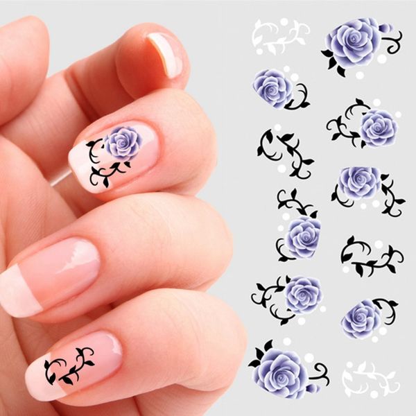 1sheet fashion rose flower nail art water transfer stickers decals tip decoration diy for nails accessories, Black
1sheet fashion rose flower nail art water transfer stickers decals tip decoration diy for nails accessories, Black