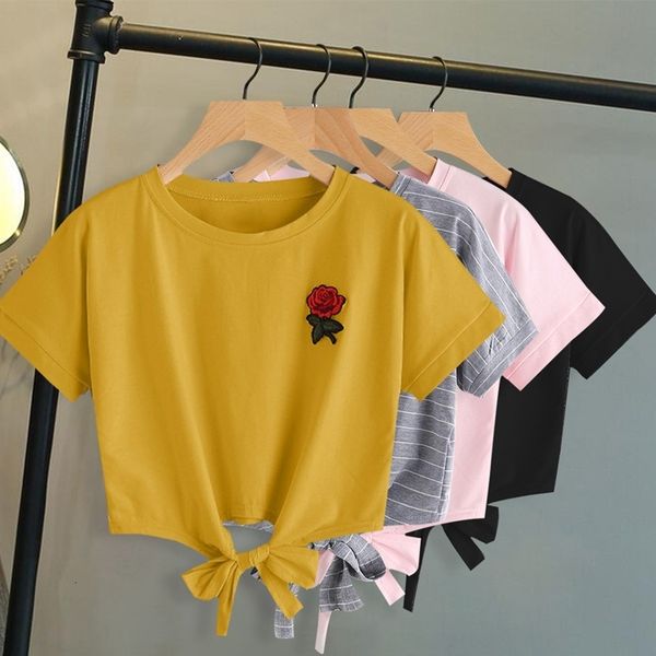 women shirt women designer clothes fashion summer kawaii embroidery rose short print t shirts women tees casual female blace lace up, White
women shirt women designer clothes fashion summer kawaii embroidery rose short print t shirts women tees casual female blace lace up, White