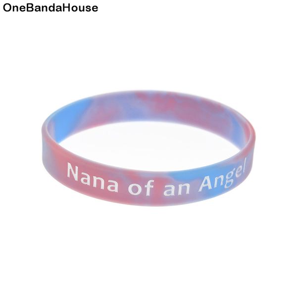 1pc nana of an angel silicone rubber wristband swirl color perfect to use in any benefits gift, Black
1pc nana of an angel silicone rubber wristband swirl color perfect to use in any benefits gift, Black
