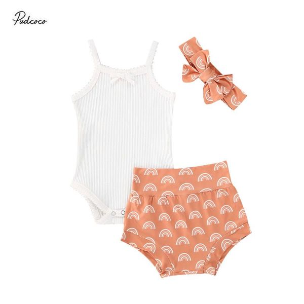 2020 baby summer clothing infant baby girls knitted suspender romper print short pants headband 3pcs suit set, White
2020 baby summer clothing infant baby girls knitted suspender romper print short pants headband 3pcs suit set, White