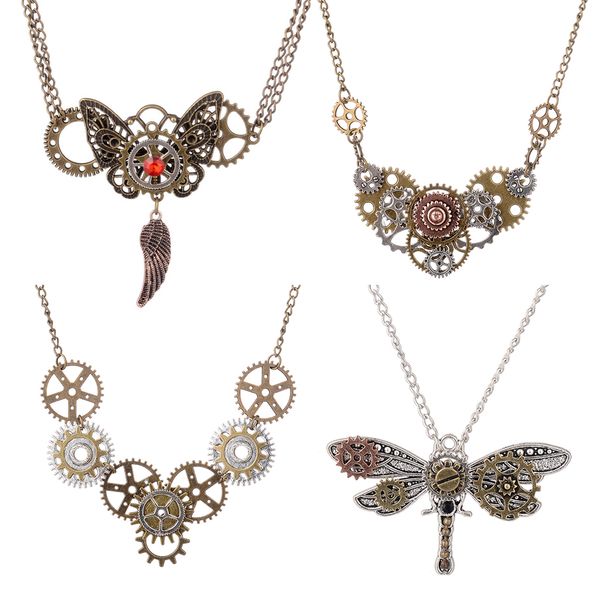 4pcs butterfly pendant multi necklace steampunk double chain, suitable for party vacation, Silver
4pcs butterfly pendant multi necklace steampunk double chain, suitable for party vacation, Silver