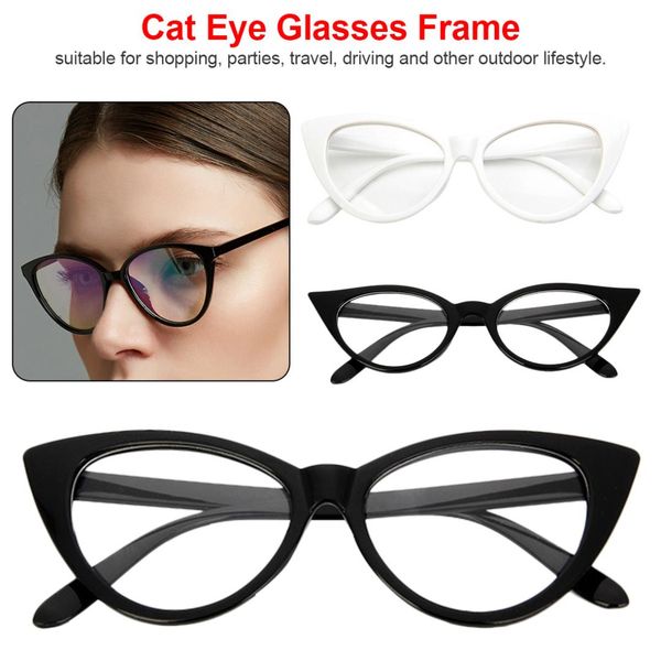 new cat eye glasses frame women brand designer optical eyeglasses ladies fashion retro clear glasses, Silver
new cat eye glasses frame women brand designer optical eyeglasses ladies fashion retro clear glasses, Silver