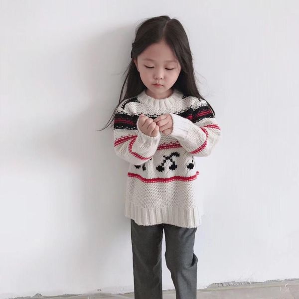 2019 spring&autumn black cherry pattern baby girls knitted sweater beige kids clothing for girls cherry brands clothes, Blue
2019 spring&autumn black cherry pattern baby girls knitted sweater beige kids clothing for girls cherry brands clothes, Blue