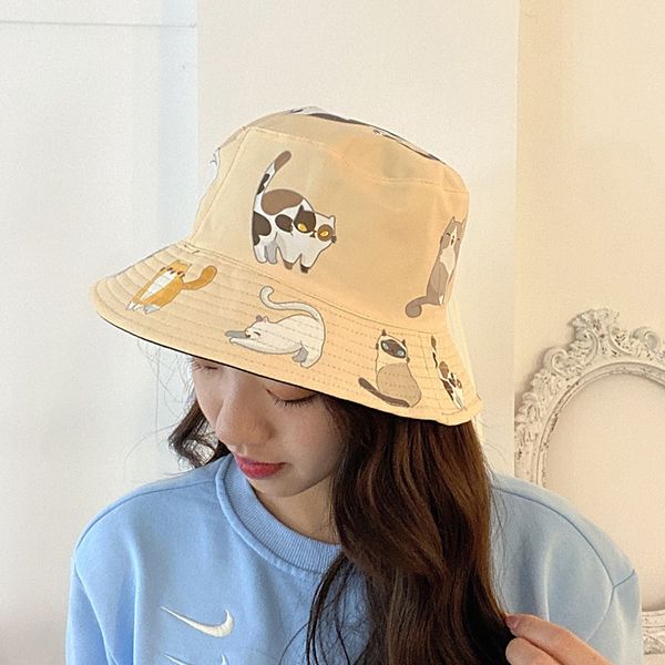 3pcs/lot japanese printing cat fisherman hat summer cartoon cute flat hat for women casual outing cotton stingy brim cap head accessories, Blue;gray
3pcs/lot japanese printing cat fisherman hat summer cartoon cute flat hat for women casual outing cotton stingy brim cap head accessories, Blue;gray