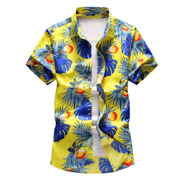 men's shirt hip-hop short sleeve lapel shirts fashion hawaiian beach style floral plus size slim blouse new black yellow, White;black
men's shirt hip-hop short sleeve lapel shirts fashion hawaiian beach style floral plus size slim blouse new black yellow, White;black