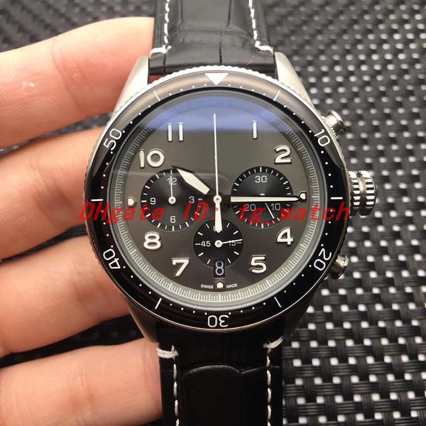 men designer watches quartz movement vk63 chronograph grey dial steel case small dials work leather strap wristwatch, Slivery;brown
men designer watches quartz movement vk63 chronograph grey dial steel case small dials work leather strap wristwatch, Slivery;brown