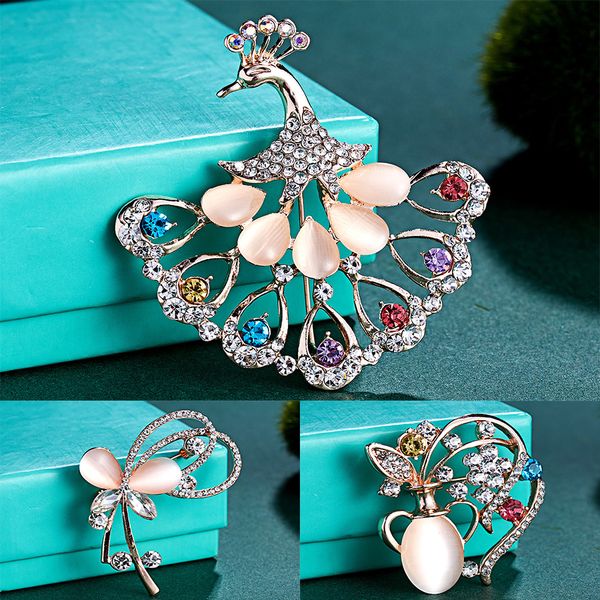trendy charm female jewelry elegant peacock butterfly vase brooch pin rhinestone crystal grade opal brooches women birthday gift, Gray
trendy charm female jewelry elegant peacock butterfly vase brooch pin rhinestone crystal grade opal brooches women birthday gift, Gray