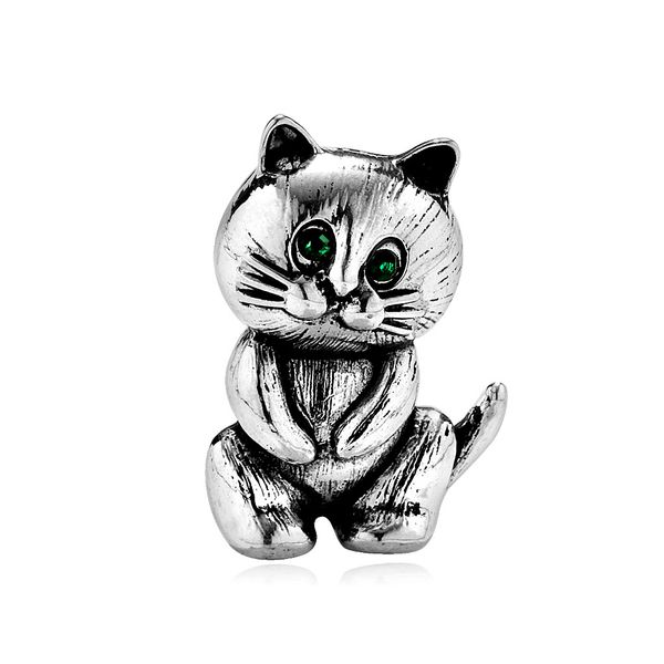 rhine fashion cartoon cat brooch retro animal brooch alloy insert diamond accessories wholesale, Gray
rhine fashion cartoon cat brooch retro animal brooch alloy insert diamond accessories wholesale, Gray