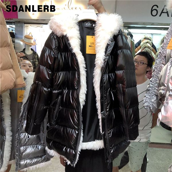 lamb fur collar down padded women's new winter thick hooded warm jacket silver parka ladies warm winter coat, Black
lamb fur collar down padded women's new winter thick hooded warm jacket silver parka ladies warm winter coat, Black