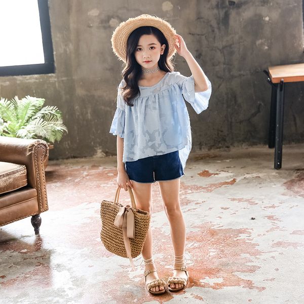 2020 summer kids baby girl clothes set short sleeve lace chiffon shirt + shorts pants teenager 4 5 6 7 8 9 10 11 12 13 14 years, White
2020 summer kids baby girl clothes set short sleeve lace chiffon shirt + shorts pants teenager 4 5 6 7 8 9 10 11 12 13 14 years, White