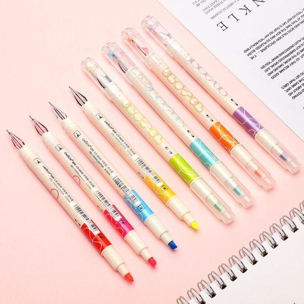 8pcs/set gel pen double-headed writing gel pen and highlighter combination school office note marker supplies
8pcs/set gel pen double-headed writing gel pen and highlighter combination school office note marker supplies
