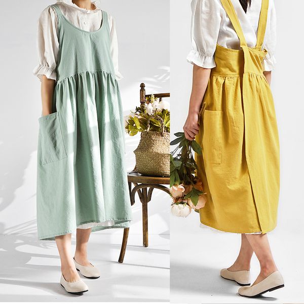 senyue brief nordic wind pleated skirt cotton linen apron coffee shops and flower shops work cleaning aprons for woman washing
senyue brief nordic wind pleated skirt cotton linen apron coffee shops and flower shops work cleaning aprons for woman washing