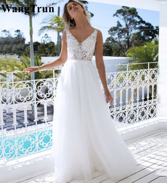 deep v neck illusion lace boho wedding dresses floor length applique white tulle backless beach bridal gowns custom made
deep v neck illusion lace boho wedding dresses floor length applique white tulle backless beach bridal gowns custom made
