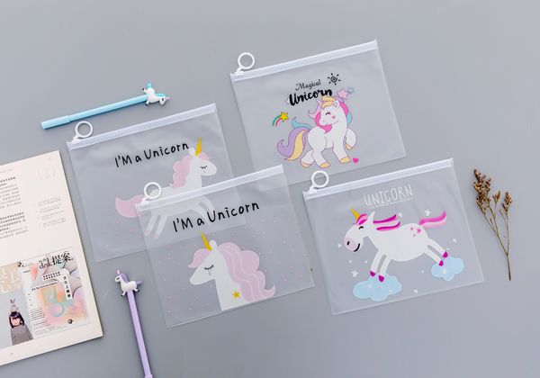 creative square simple ring cartoon unicorn file bag translucent student plastic pencil bag storage information bag office stationery
creative square simple ring cartoon unicorn file bag translucent student plastic pencil bag storage information bag office stationery