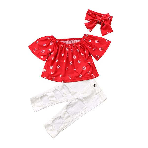 3pcs set newborn toddler kids girl clothes off shoulder crop +hole stretch pants headband outfit children clothing set, White
3pcs set newborn toddler kids girl clothes off shoulder crop +hole stretch pants headband outfit children clothing set, White