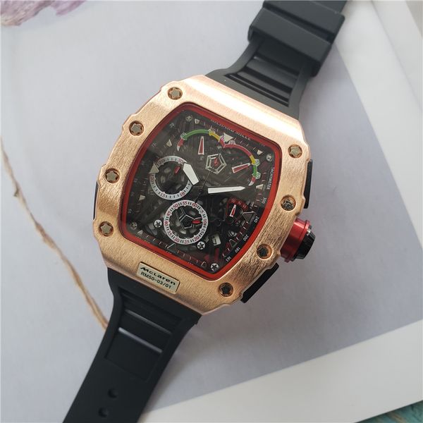 mens luxury watch all dial work chrono function designer sport watches quartz movement rubber strap male military wristwatch, Slivery;brown
mens luxury watch all dial work chrono function designer sport watches quartz movement rubber strap male military wristwatch, Slivery;brown