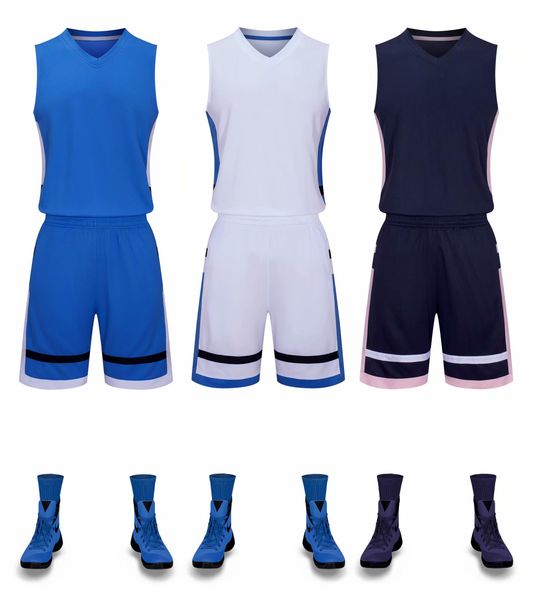 custom shop basketball jerseys customized basketball apparel sets with shorts clothing uniforms kits sports design mens basketball a24-1, Blue;black