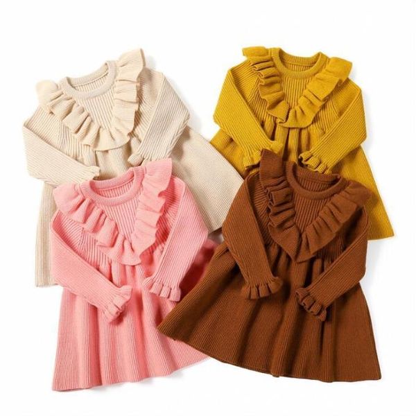 toddler sweater dress girls knitted dresses baby ruffled a-line lotus leaf cotton princess dresses infant newborn boutique clothing c6495, Red;yellow
toddler sweater dress girls knitted dresses baby ruffled a-line lotus leaf cotton princess dresses infant newborn boutique clothing c6495, Red;yellow