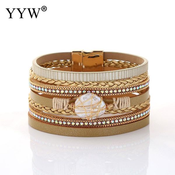 yyw rhinestone pearl pu leather cord bracelets for women 4 colors fashion jewelry 8.26inch ladies accessories boho style, Black
yyw rhinestone pearl pu leather cord bracelets for women 4 colors fashion jewelry 8.26inch ladies accessories boho style, Black