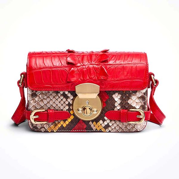 fenge thailand crocodile female bag inclined shoulder bag color matching python leather female new arrival
fenge thailand crocodile female bag inclined shoulder bag color matching python leather female new arrival