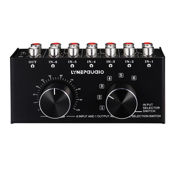 6 input 1 output audio signal source switcher splitter, speaker selector