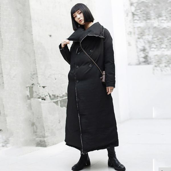 fashion brand long double breasted black parkas female long sleeve loose warm winter cotton coats vintage style outerwear gx1586
fashion brand long double breasted black parkas female long sleeve loose warm winter cotton coats vintage style outerwear gx1586
