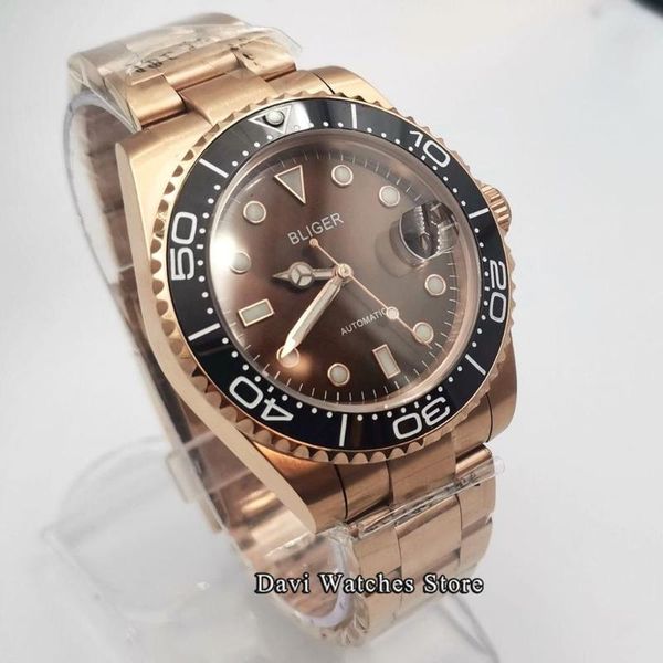 40mm bliger/sterile watch rose gold crown case brown dial sapphire glass automatic movement men's watch, Slivery;brown
40mm bliger/sterile watch rose gold crown case brown dial sapphire glass automatic movement men's watch, Slivery;brown
