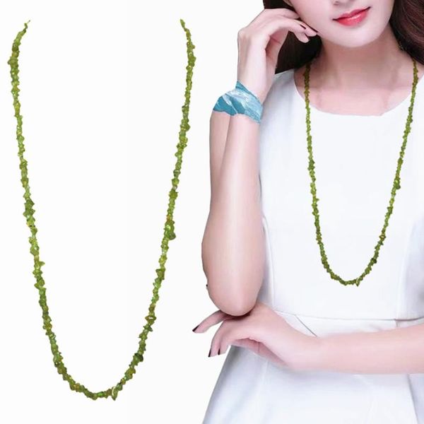 bohomia strand necklace women ethnic natural stone olivine long necklaces bracelet peridoit chain fashion jewelry set 80cm b202, Silver
bohomia strand necklace women ethnic natural stone olivine long necklaces bracelet peridoit chain fashion jewelry set 80cm b202, Silver