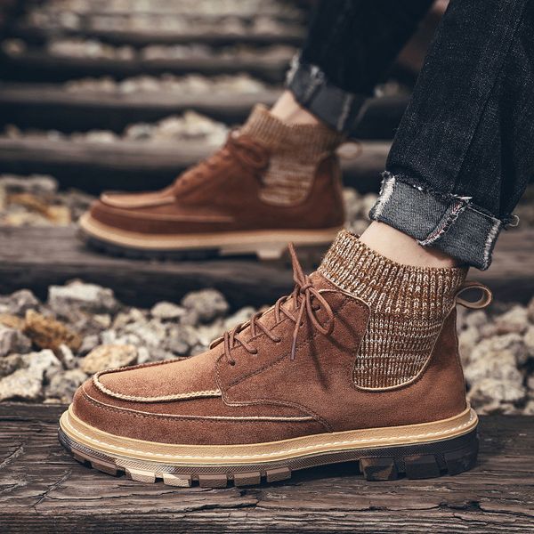 2019 autumn high sneakers men shoes retro genuine leather martin boots male sport outdoor british socks men walking shoes
2019 autumn high sneakers men shoes retro genuine leather martin boots male sport outdoor british socks men walking shoes