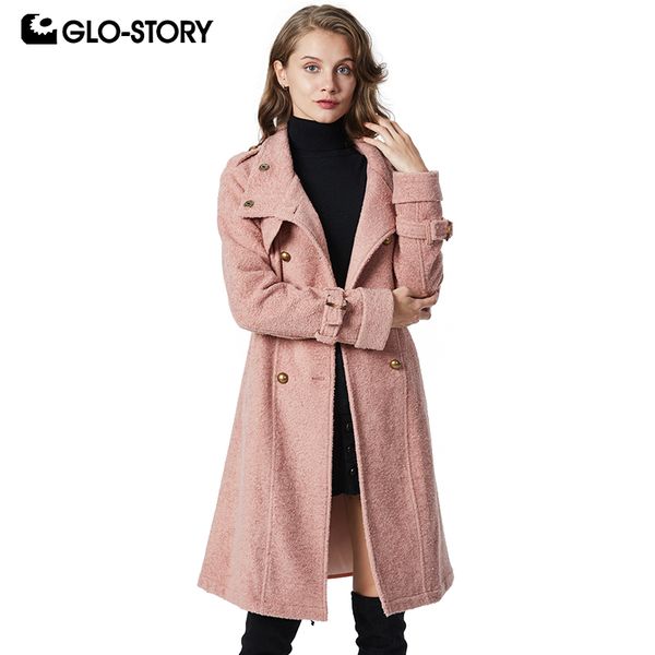 glo-story women's 2019 longoffice a-line trench coats lady minimalist style street wear waist belt worsted woolen coat wff-9632, Black
glo-story women's 2019 longoffice a-line trench coats lady minimalist style street wear waist belt worsted woolen coat wff-9632, Black