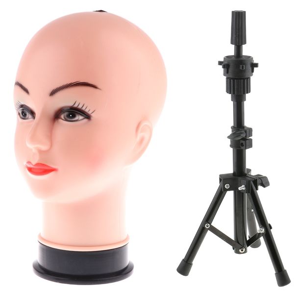 female mannequin manikin head hair wig making glasses hat display model with tripod stand, White
female mannequin manikin head hair wig making glasses hat display model with tripod stand, White