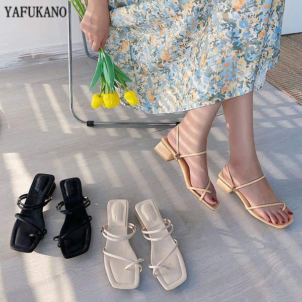 2020 fashion women slippers square mid heel flip flop sandals summer shoes gladiator casual sandal narrow band high heels, Black
2020 fashion women slippers square mid heel flip flop sandals summer shoes gladiator casual sandal narrow band high heels, Black