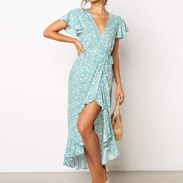 women summer dress floral print long beach dress 2019 ruffles short sleeve chiffon bohemian maxi boho sundress vestidos, Black;gray
women summer dress floral print long beach dress 2019 ruffles short sleeve chiffon bohemian maxi boho sundress vestidos, Black;gray