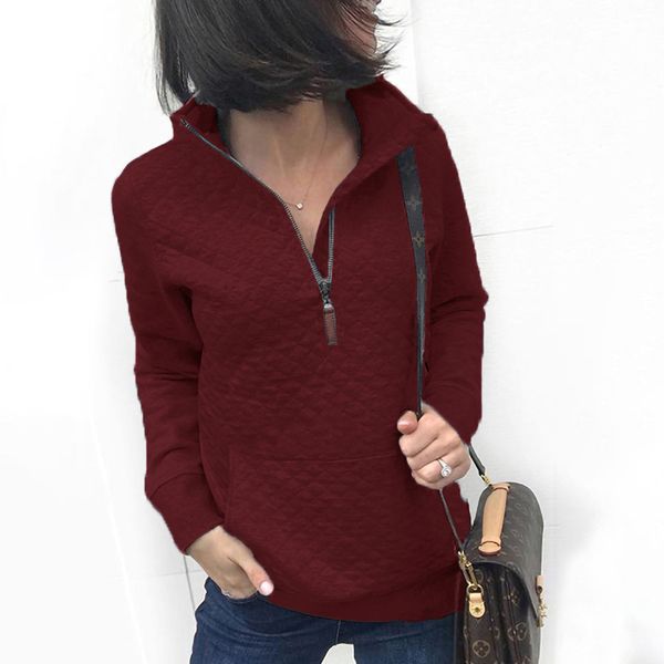 winter casual women hoddies hoody warm solid 2019 autumn pullovers zipper navy blue female wine red turn-down collar gv425, Black 
winter casual women hoddies hoody warm solid 2019 autumn pullovers zipper navy blue female wine red turn-down collar gv425, Black