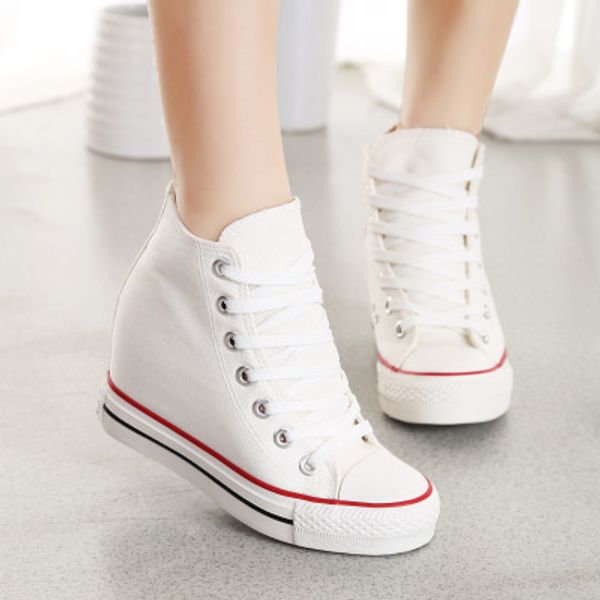 Spring and autumn new height increase 8 cm canvas shoes a generation of basic casual women's shoes student shoes
Spring and autumn new height increase 8 cm canvas shoes a generation of basic casual women's shoes student shoes