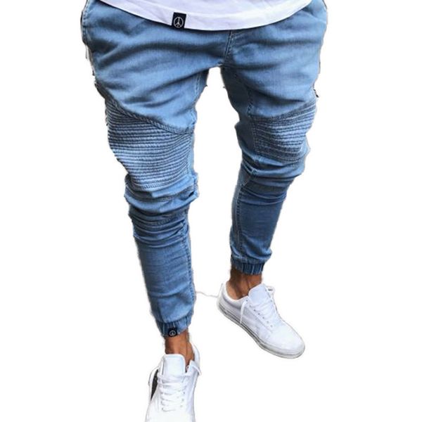 high waist casual slim ankle length skinny jeans men streetwear fashion hole ripped jeans for men, Blue
high waist casual slim ankle length skinny jeans men streetwear fashion hole ripped jeans for men, Blue