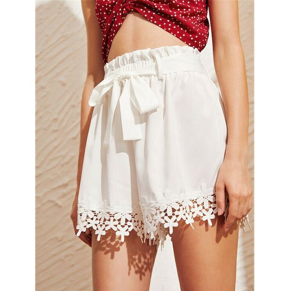 women fashion loose daily clothes sweet style lace floral shorts casual beach holiday summer vacation mini trousers clothing, White;black
women fashion loose daily clothes sweet style lace floral shorts casual beach holiday summer vacation mini trousers clothing, White;black