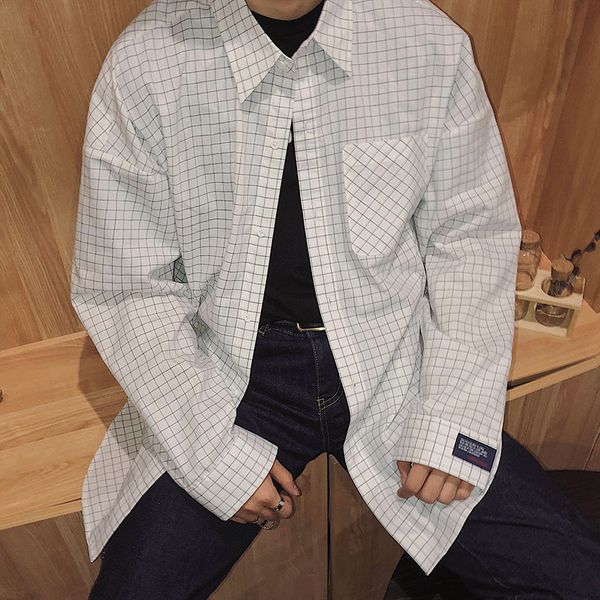new men casual long sleeve plaid shirts male streetwear fashion hip hop white black dress shirt coat
new men casual long sleeve plaid shirts male streetwear fashion hip hop white black dress shirt coat