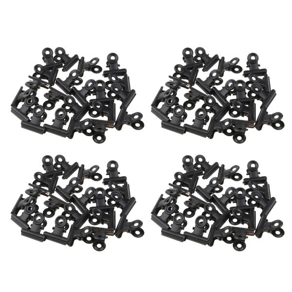 Black Metal Bulldog Clips Binder Clips For Office Supplies, 3inch, 40pack