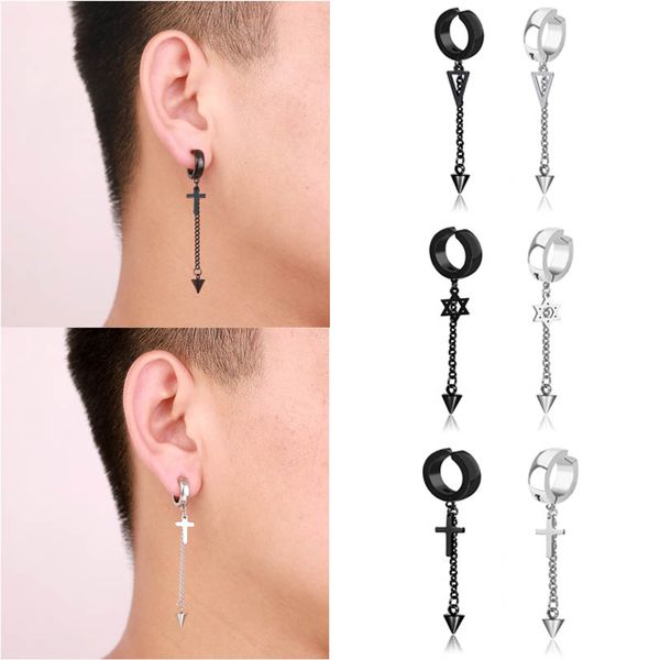 classic design tassel stainless steel earring cross triangle pendant for women fashion clip ear jewelry gifts 2 pieces, Silver
classic design tassel stainless steel earring cross triangle pendant for women fashion clip ear jewelry gifts 2 pieces, Silver
