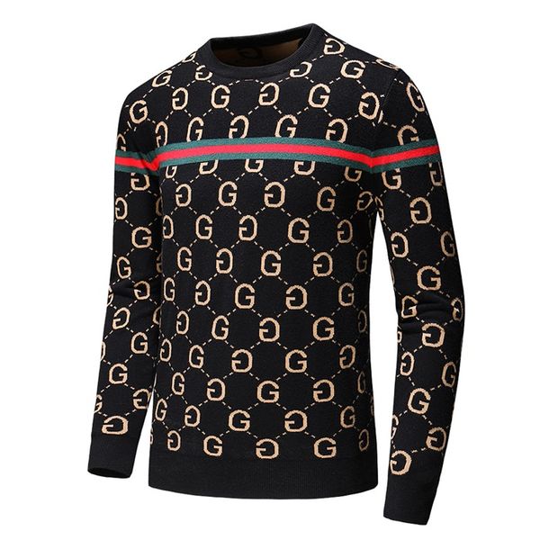international high-end new sweater soft sweater fashion autumn/winter jacquard letter knit sweater double knit -3xl qa616, White;black
international high-end new sweater soft sweater fashion autumn/winter jacquard letter knit sweater double knit -3xl qa616, White;black