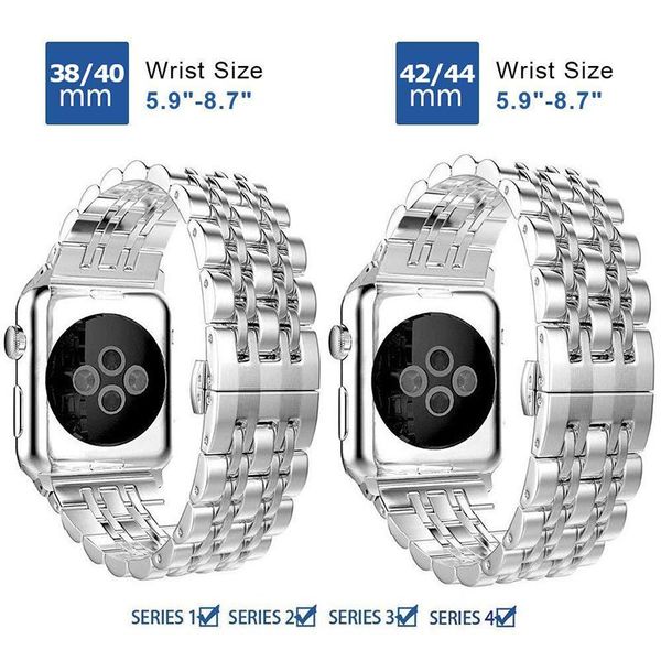 Simpeak Stainless Steel Band for Apple Watch 38mm 40mm 42mm 44mm compatible iwatch wristbands Series 4 3 2 1
Simpeak Stainless Steel Band for Apple Watch 38mm 40mm 42mm 44mm compatible iwatch wristbands Series 4 3 2 1